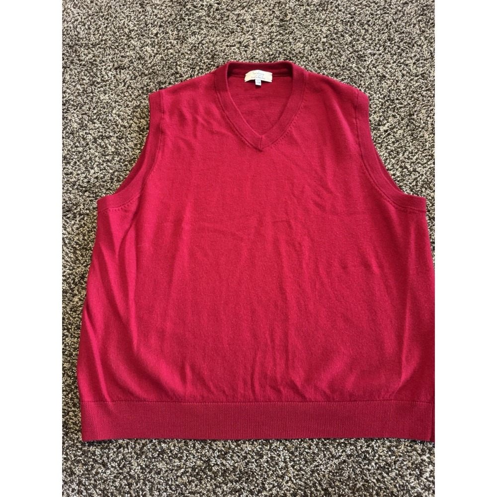 Turnbury Men's 2XB Big & Tall Red Extra Fine Merino Wool